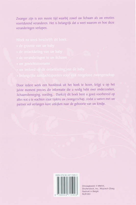 Uw zwangerschap week na week achterkant