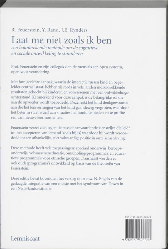Laat me niet zoals ik ben / Anders kijken naar kinderen achterkant