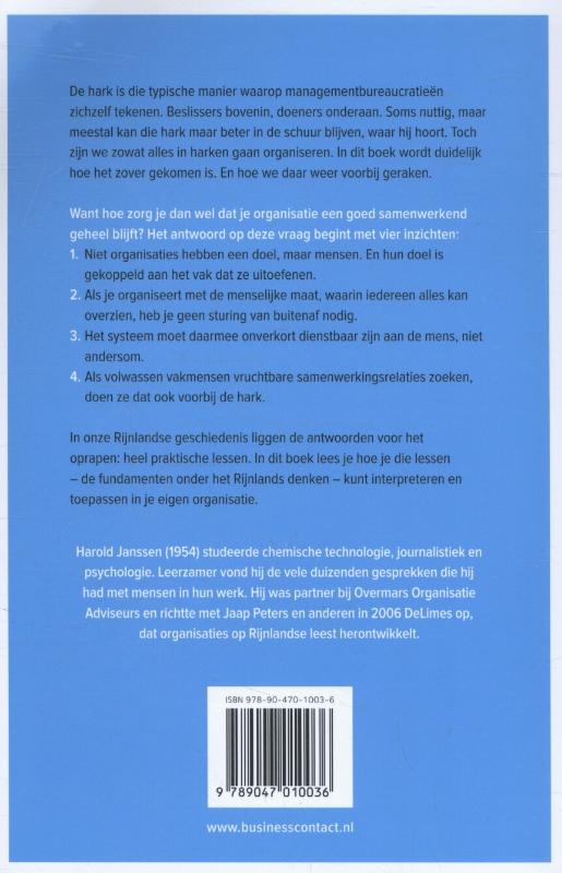 De hark voorbij achterkant