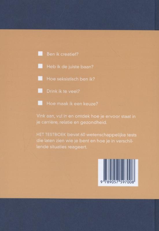 Het testboek achterkant