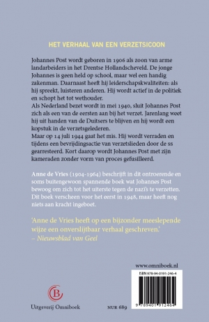 De levensroman van Johannes Post achterkant