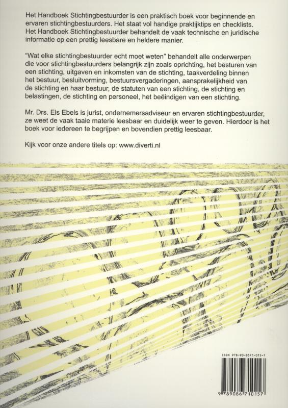 Handboek Stichting bestuurder achterkant