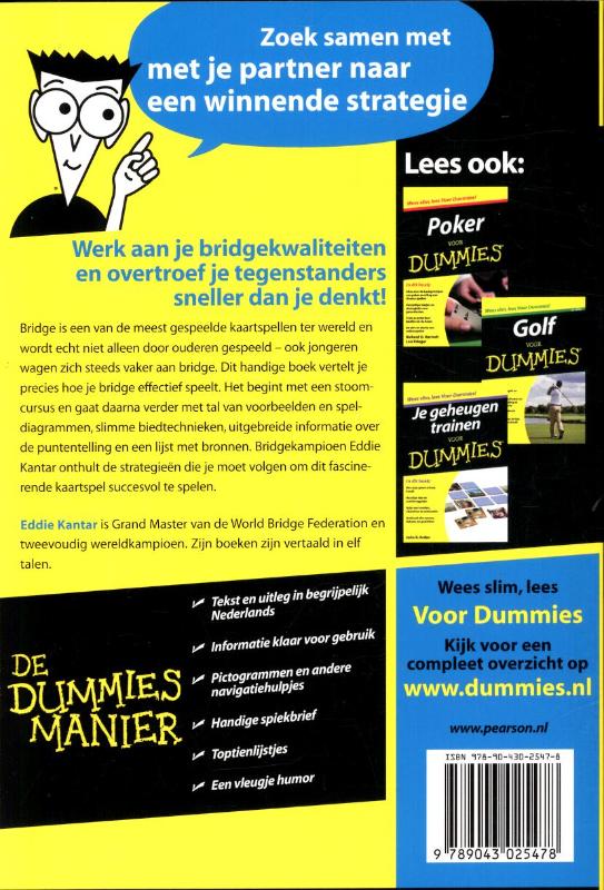 Bridge Voor Dummies 2/E Pocket achterkant