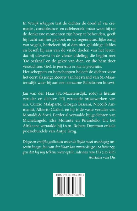 Vrolijk scheppen achterkant