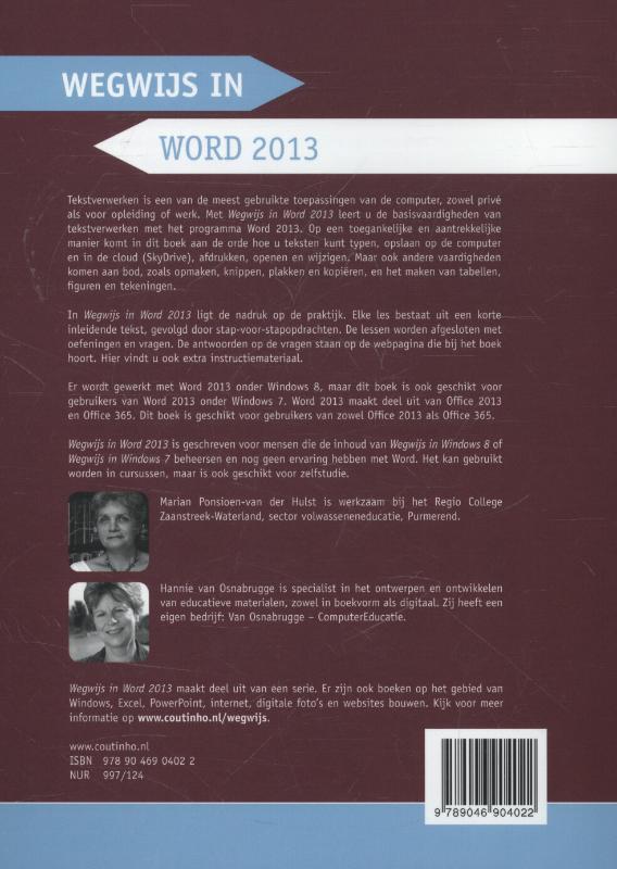 Wegwijs in word 2013 achterkant