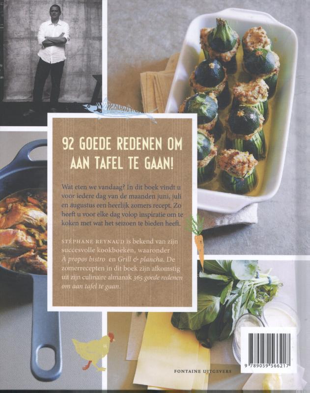 De zomer op tafel achterkant