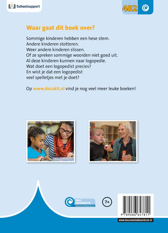 Naar logopedie / Mini Informatie / 482 achterkant
