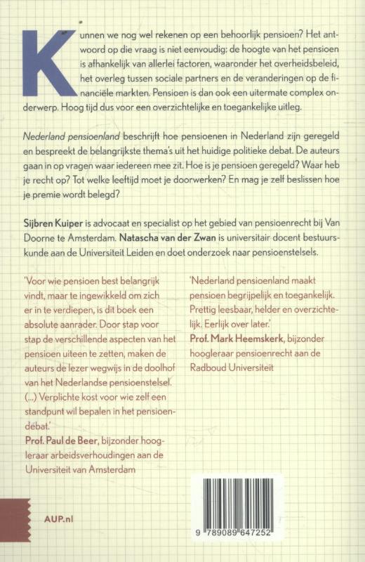 Nederland pensioenland achterkant