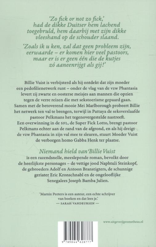 Niemand hield van Billie Vuist achterkant