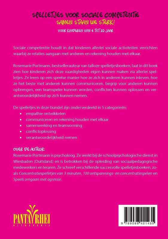 Spelletjes voor sociale competentie achterkant