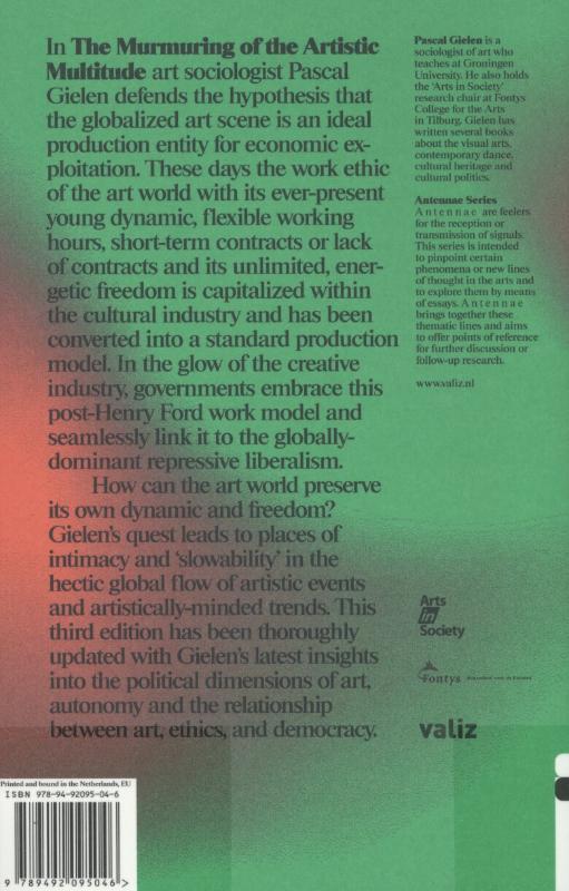 Antennae 13 -   The murmuring of the artistic multitude achterkant