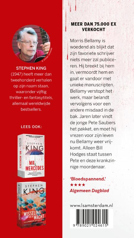 De eerlijke vinder / Mr. Mercedes / 2 achterkant