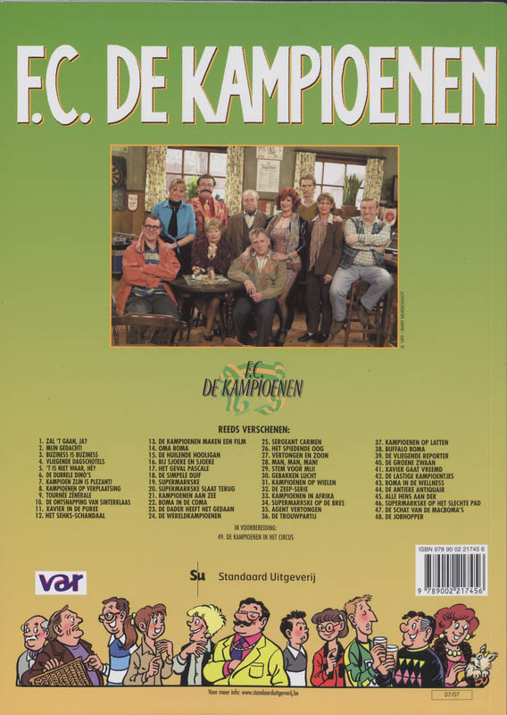 F.C. De Kampioenen 37 - Kampioenen op latten achterkant