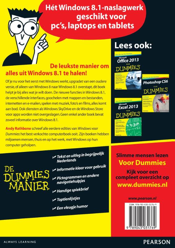 Voor Dummies - Windows 8.1 voor Dummies achterkant