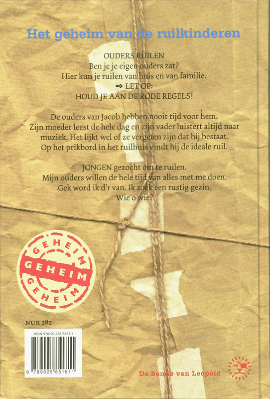 Het Geheim Van De Ruilkinderen achterkant