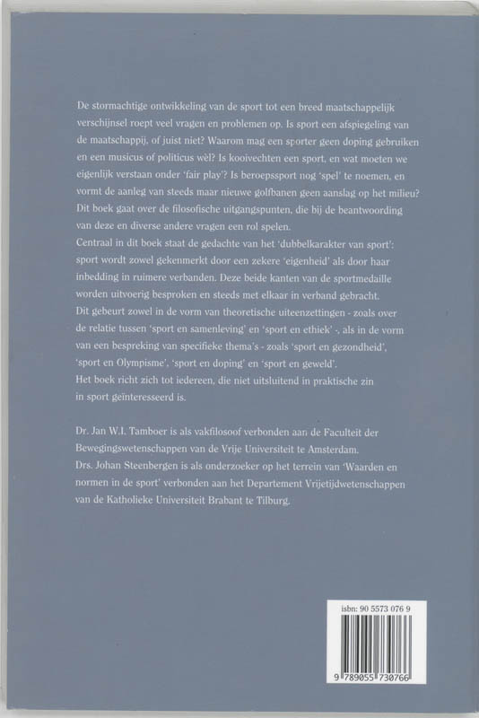 Sportfilosofie achterkant