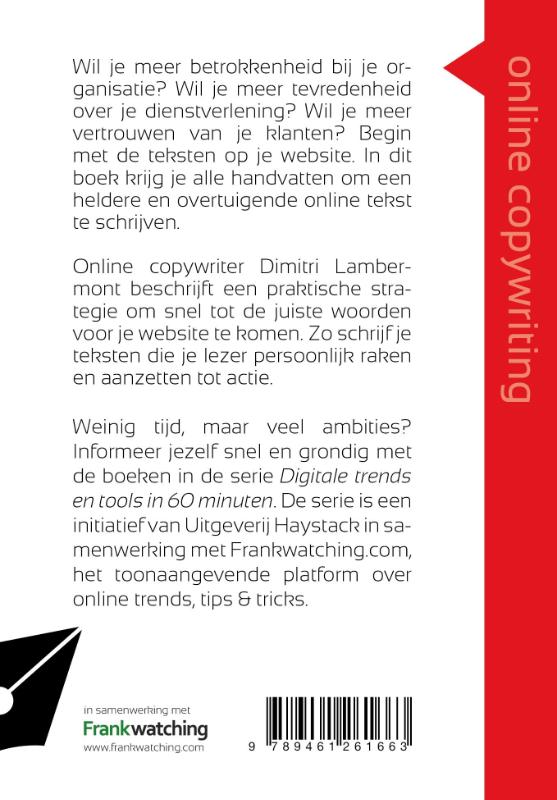 Online copywriting in 60 minuten / 60 minuten serie achterkant