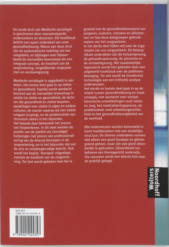 Medische sociologie achterkant