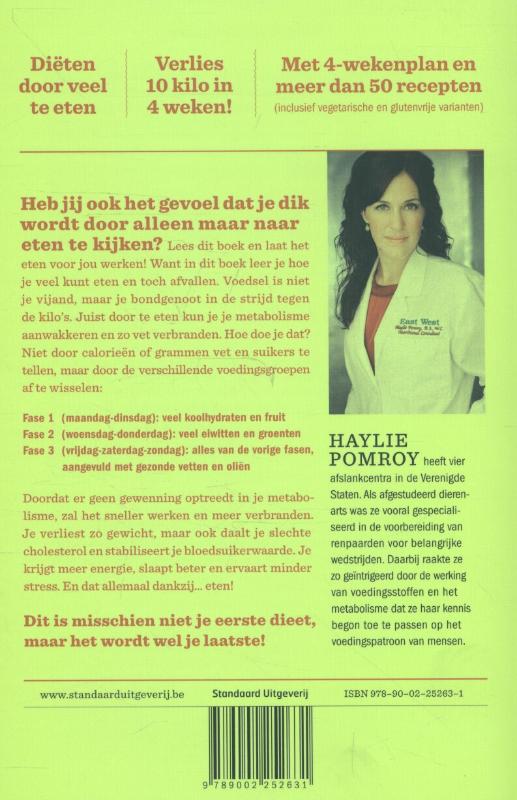 Het metabolismedieet achterkant