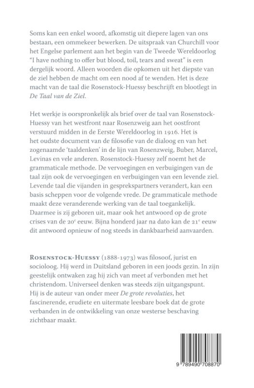 De taal van de ziel achterkant