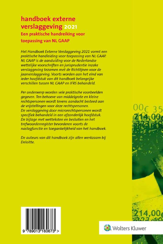 Handboek Externe Verslaggeving 2021 achterkant