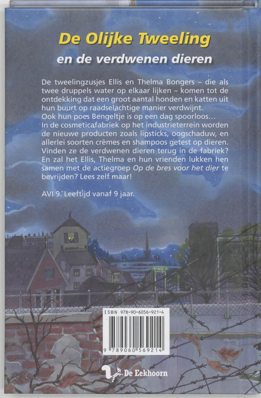 De olijke tweeling en de verdwenen dieren / De olijke tweeling / 24 achterkant