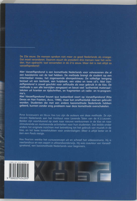 Niet vanzelfsprekend Leerboek achterkant