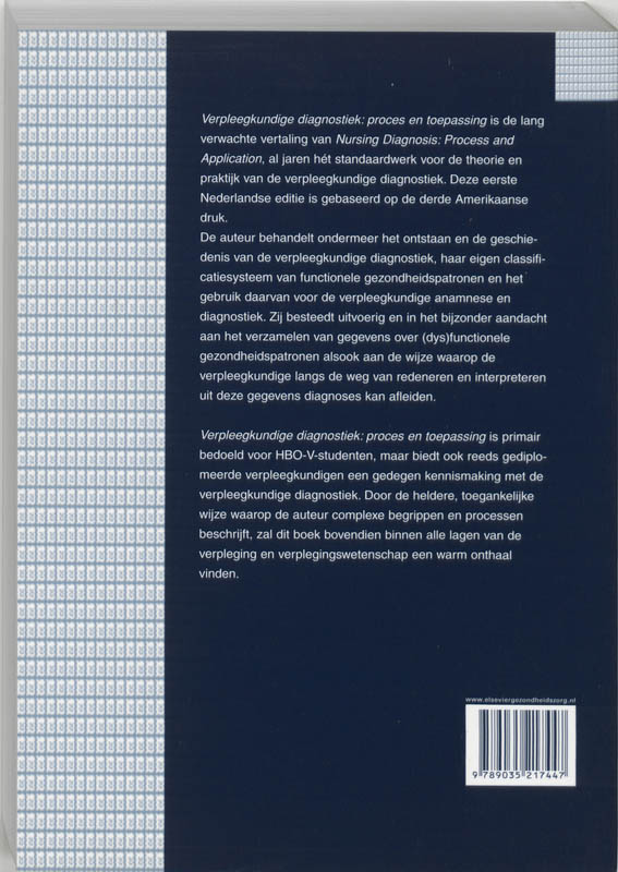 Verpleegkundige diagnostiek achterkant