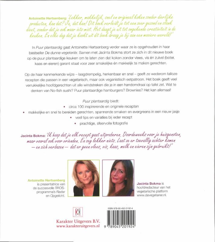 Puur plantaardig achterkant