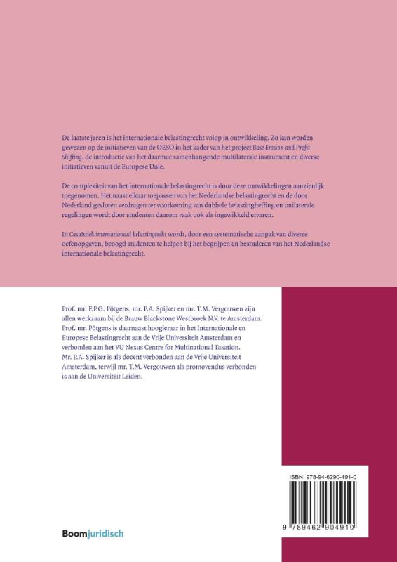 Boom Basics  -   Casuïstiek internationaal belastingrecht achterkant
