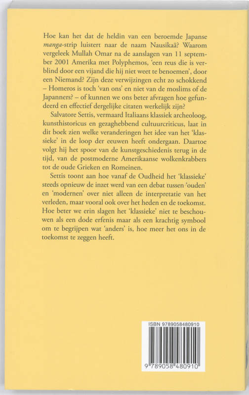 De Toekomst Van Het `Klassieke' achterkant