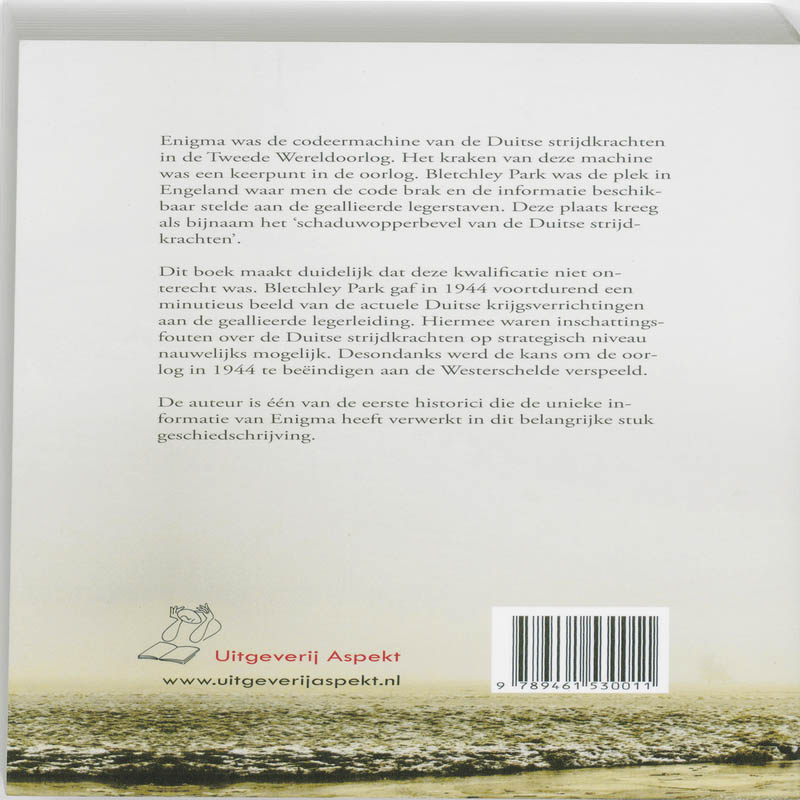 Enigma en de strijd om de Westerschelde. achterkant