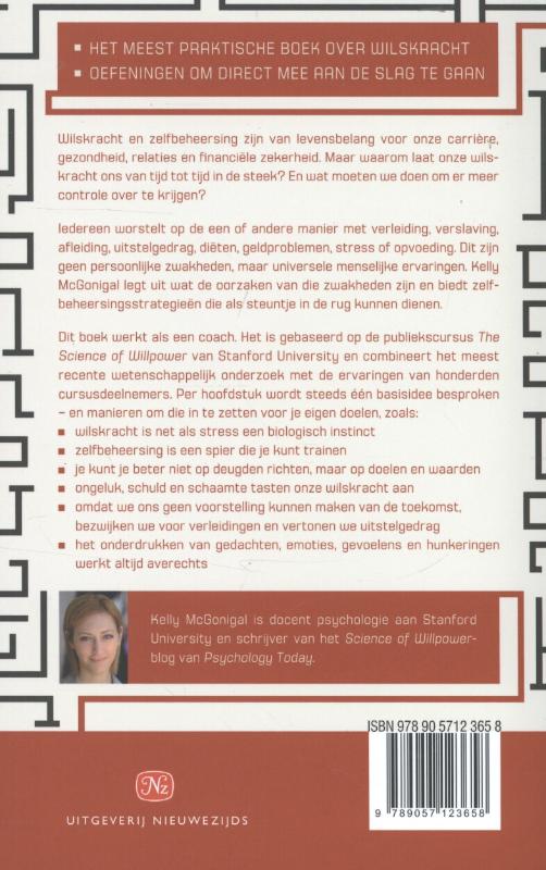 De kracht van wilskracht achterkant