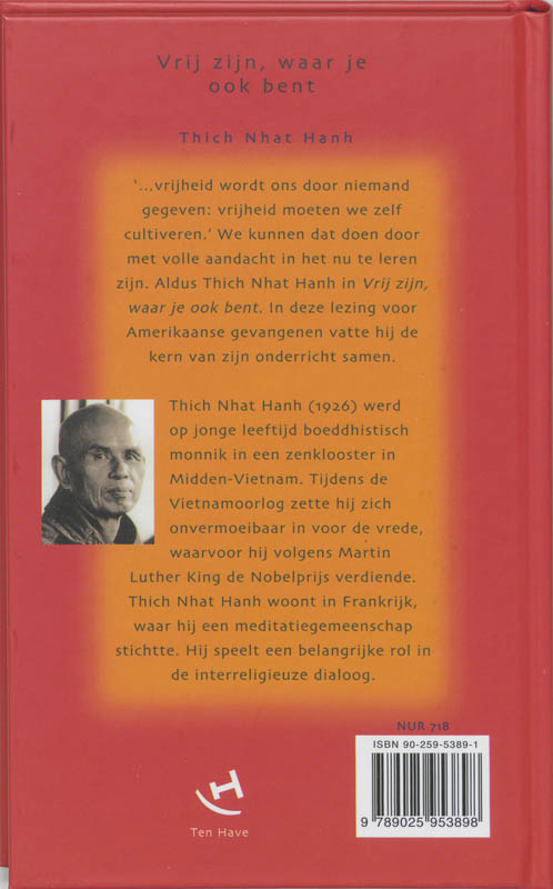 Vrij Zijn Waar Je Ook Bent achterkant