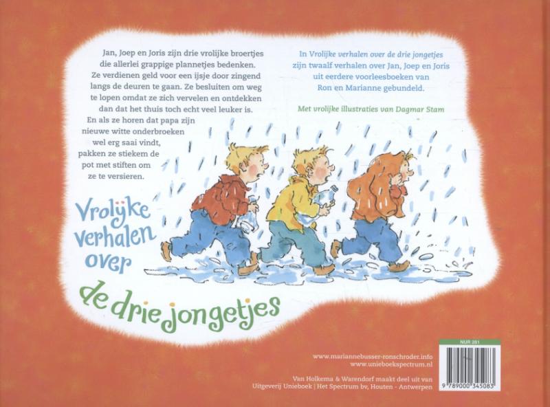 Vrolijke verhalen over de drie jongetjes achterkant