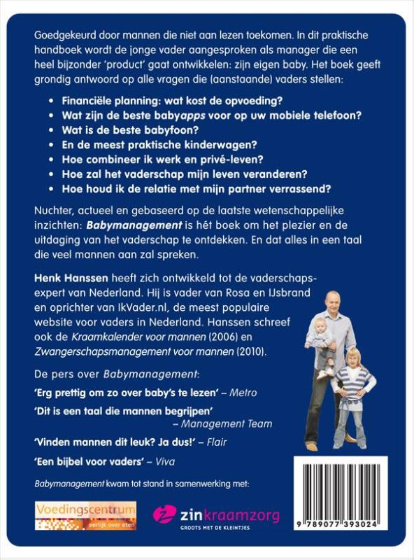 Babymanagement voor mannen achterkant