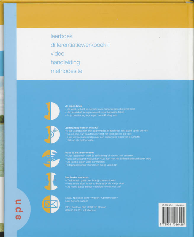 Taaldomein / 1 Vmbo-KGT / deel Leerboek achterkant