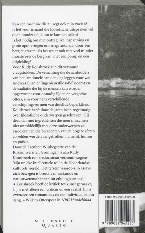 Einsteins poppenhuis / Essays over filosofie / 1 achterkant