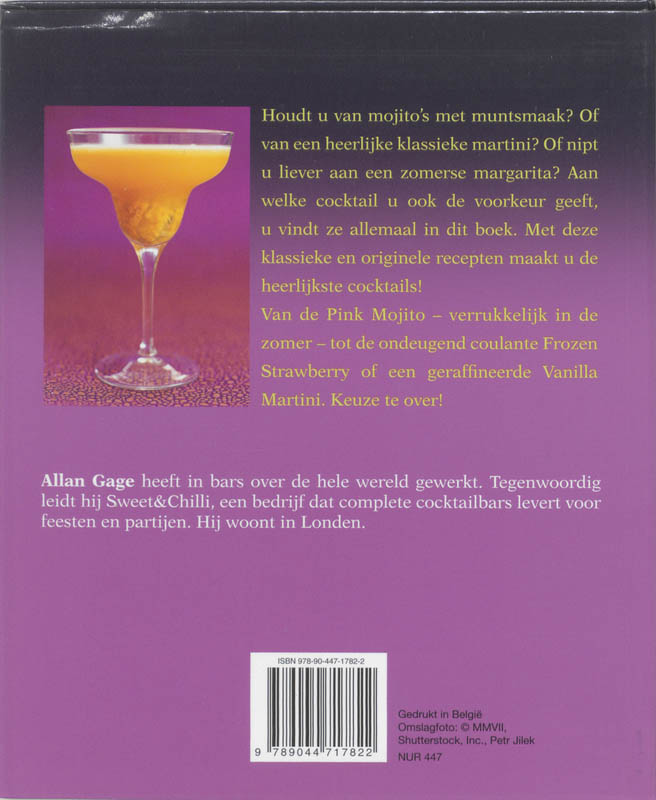 Mojito, Margarita, Martini achterkant