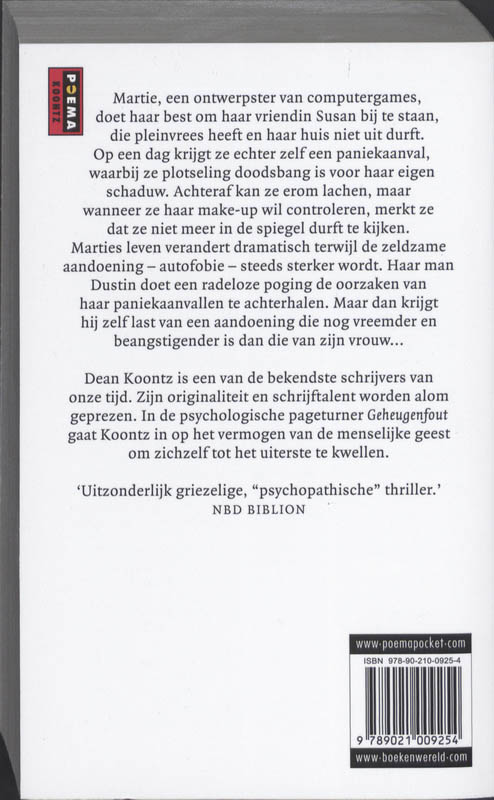 Geheugenfout achterkant