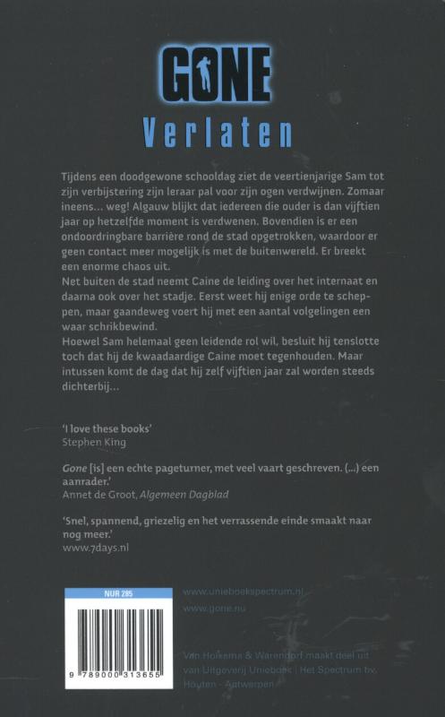 Verlaten / Gone / 1 achterkant