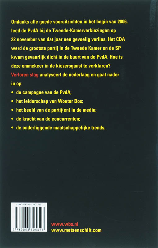Verloren Slag achterkant