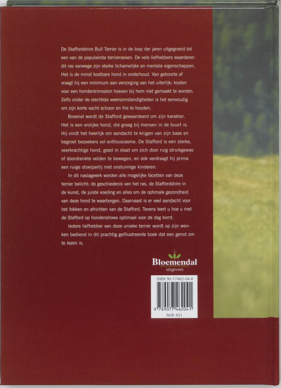 De Staffordshire Bull Terrier achterkant