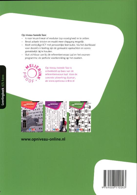 Op niveau achterkant