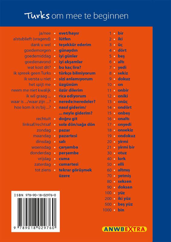 Turks / ANWB taalkit achterkant