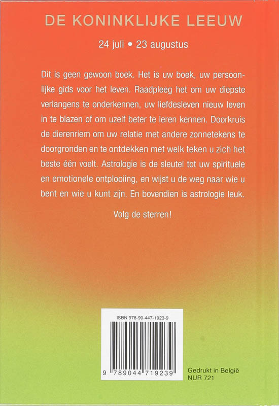 De sterrenbeelden / De koninklijke leeuw achterkant