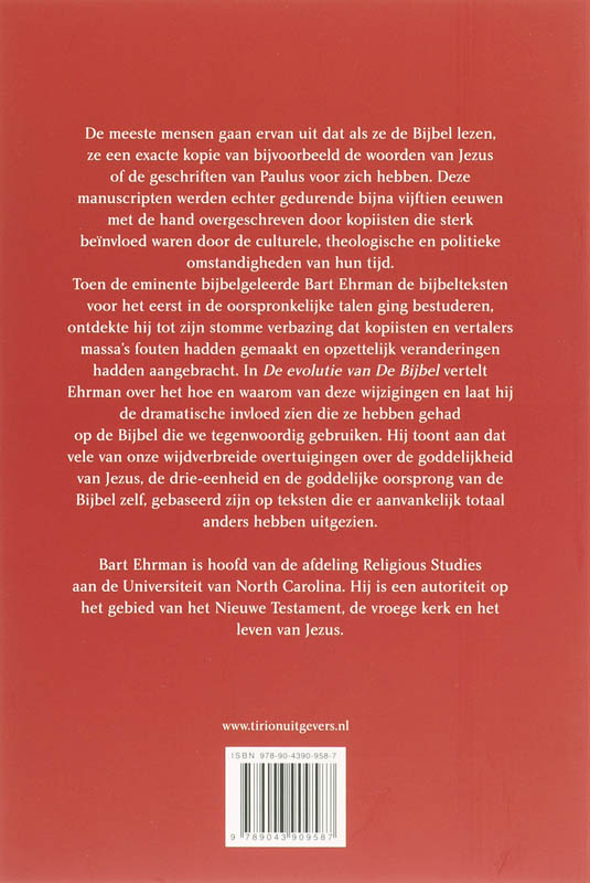 De Evolutie Van De Bijbel achterkant