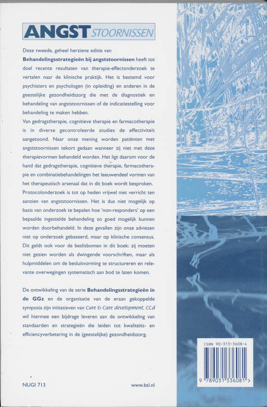 Behandelingsstrategieen bij angststoornissen / CCD-Reeks achterkant