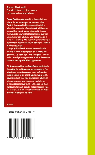 Fiscaal Alert 2018. achterkant