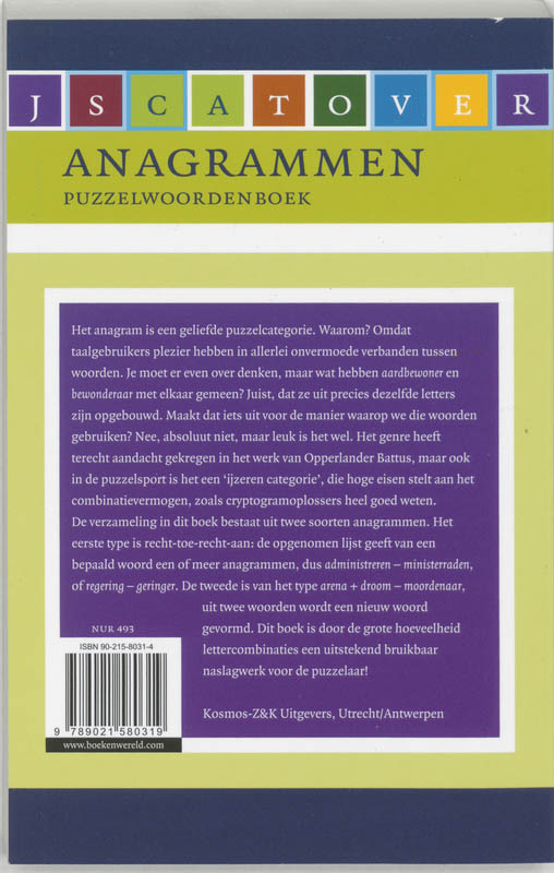 Anagrammen Puzzelwoordenboek achterkant
